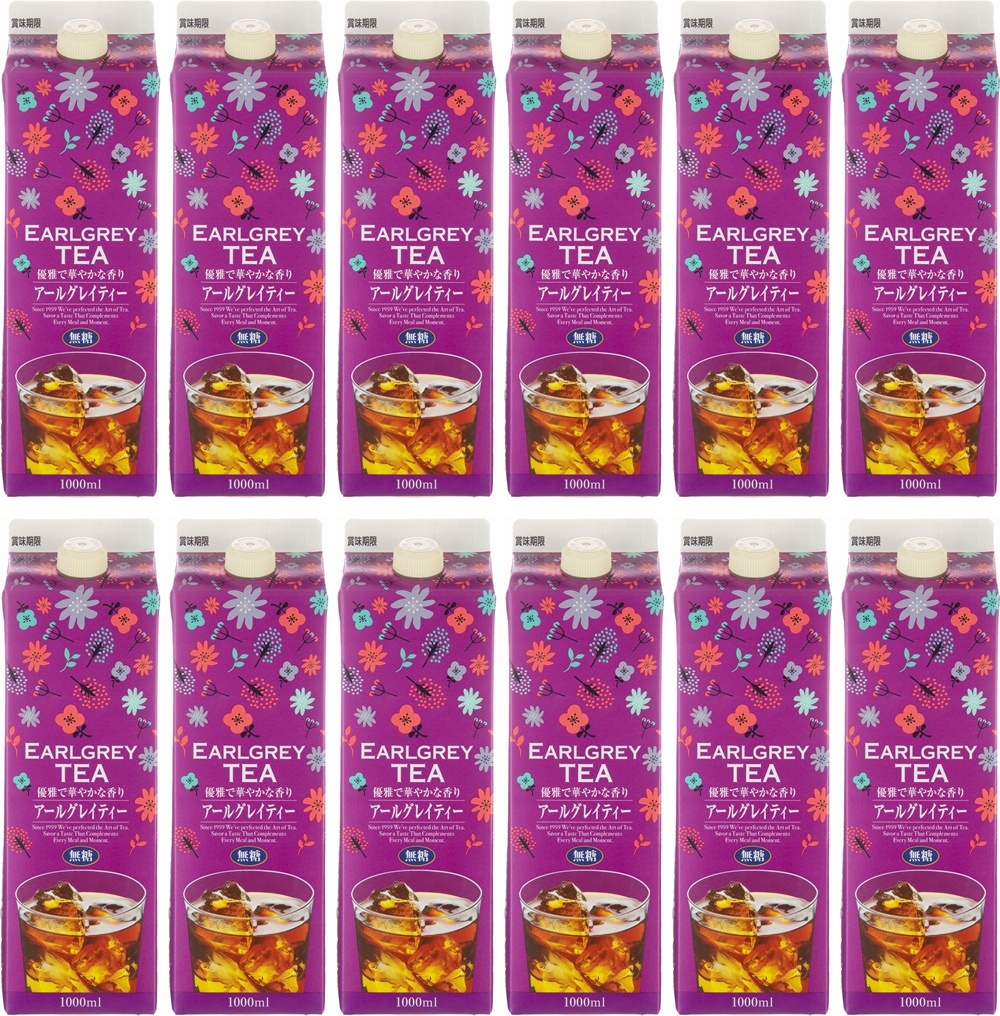 アールグレイティー(無糖)1,000ml×12本