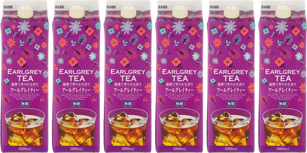 アールグレイティー(無糖)1,000ml ×6本