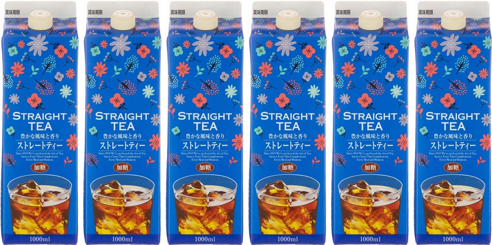 ストレートティー(加糖)1000ｍｌ×6本