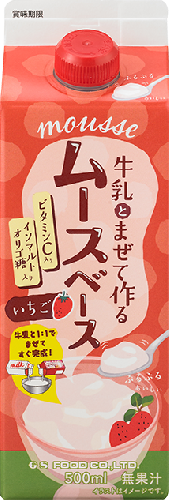 ムースベース(いちご)スリムパック　500ml